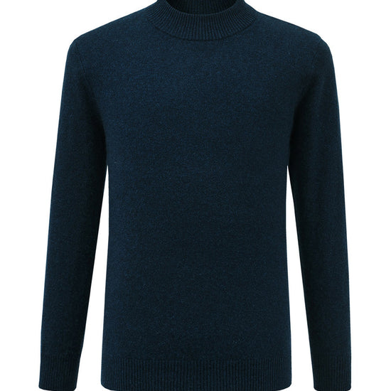 COMOBOCA 100% Cashmere Men's Mock Neck Knit Sweater
