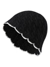 COMOBOCA Black 100% Cashmere Women's Cable Knit Beanie