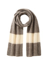COMOBOCA 100% Cashmere Chunky Knit Color Block Scarf