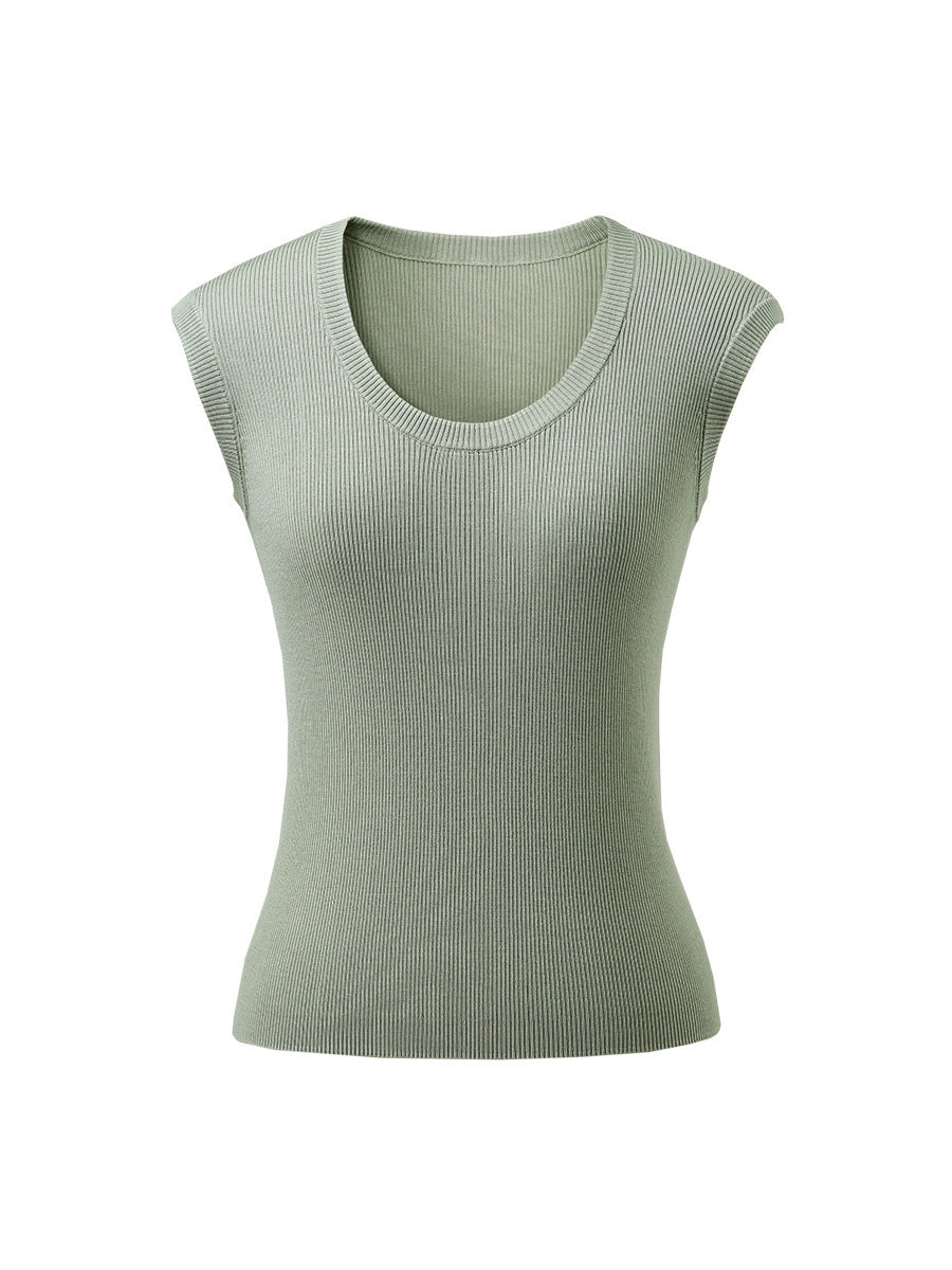 COMOBOCA Women's Ribbed V-Neck Tank Top