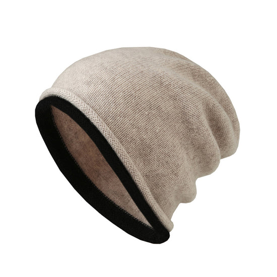 COMOBOCA 100% Wool Women's Double Layered Knit Beanie