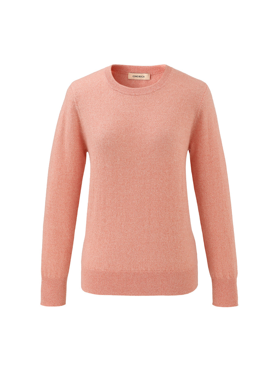COMOBOCA 100% Cashmere Women's Round Neck Sweater