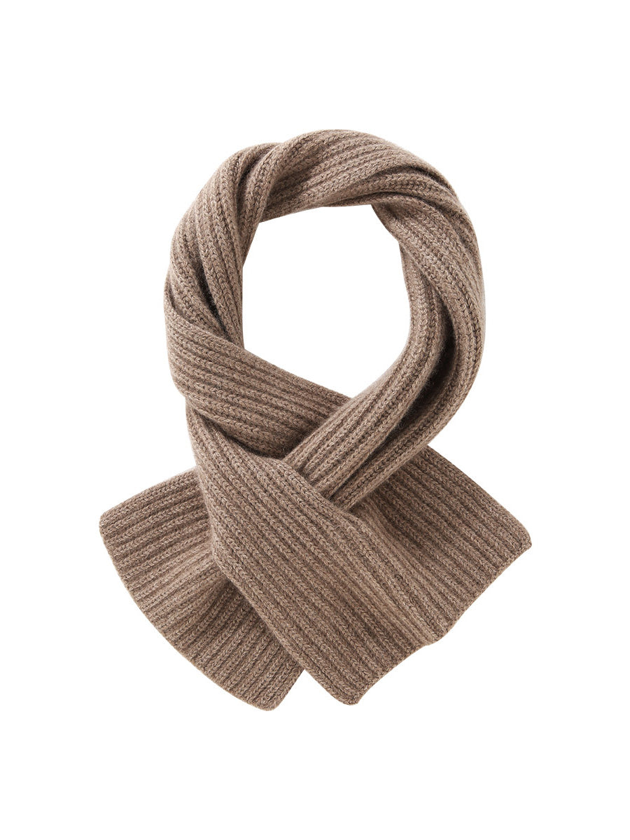COMOBOCA 100% Cashmere Luxurious Ribbed Scarf
