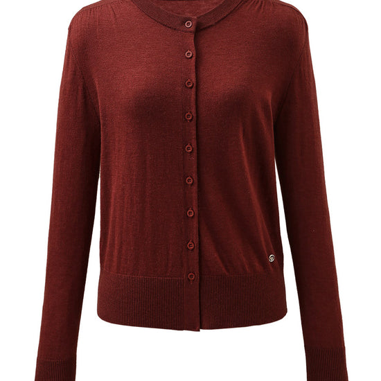 COMOBOCA Women's Classic Ribbed Button Up Cardigan