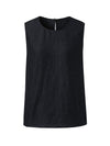 COMOBOCA Women's Textured Back Keyhole Tank Top