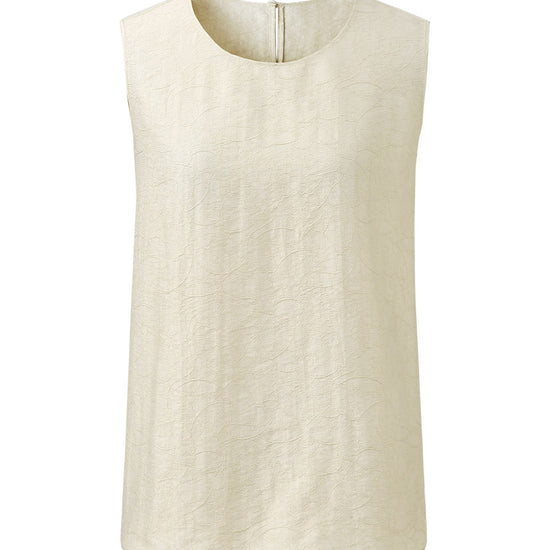 COMOBOCA Women's Textured Back Keyhole Tank Top