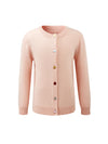 COMOBOCA 100% Wool Kids' Colorful Heart Shaped Buttons Cardigan