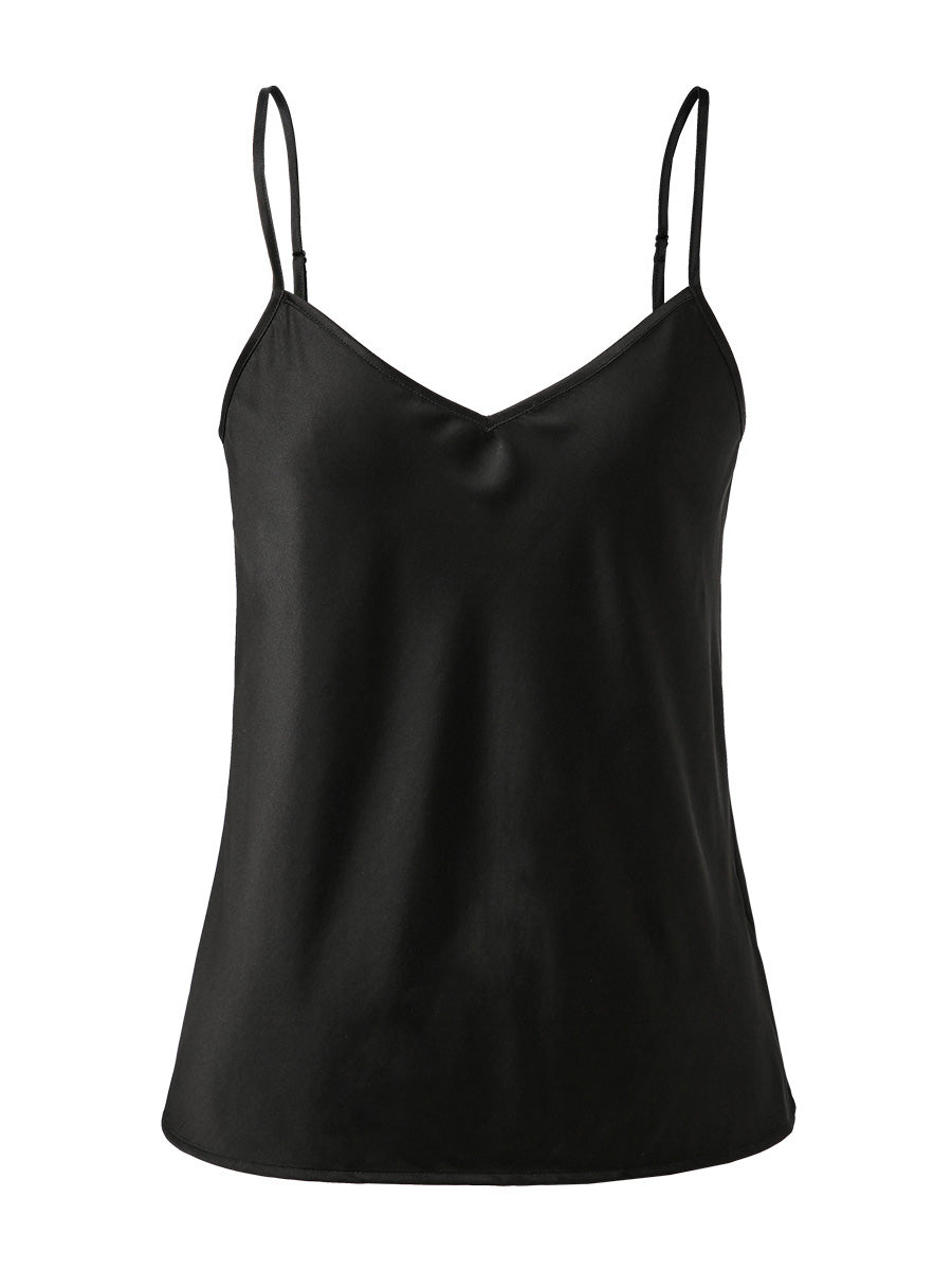 COMOBOCA Women's Silk V-Neck Adjustable Straps Camisole