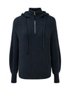 COMOBOCA 100% Cashmere Women's Ribbed Knit Hoodie
