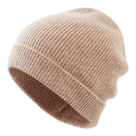 COMOBOCA 100% Wool Men's Ribbed Knit Beanie