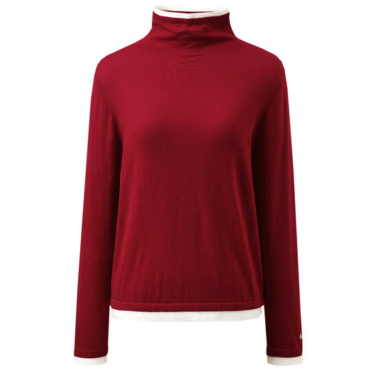 COMOBOCA 100% Wool Women's Lightweight Turtleneck Sweater