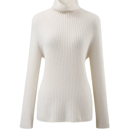 COMOBOCA 100% Wool Women's All-in-One Knit Turtleneck Sweater