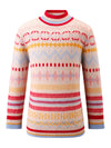 COMOBOCA 100% Wool Kids' Colorful Nordic Pattern Knit Sweater