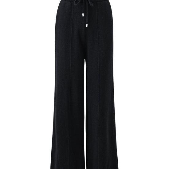 COMOBOCA 100% Wool Women's Wide Leg Pants with Drawstring