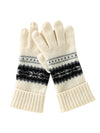 COMOBOCA Multicolor 100% Cashmere Soft Knit Gloves with Nordic Design