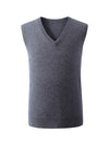 COMOBOCA 100% Cashmere Men's V-Neck Vest
