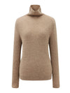 COMOBOCA CAMEL 100% Cashmere Women's Turtleneck Knit Sweater
