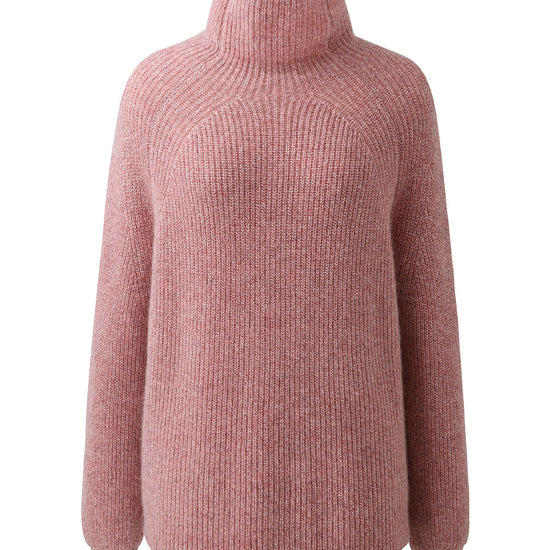 COMOBOCA 100% Cashmere Women's Ribbed Turtleneck Sweater
