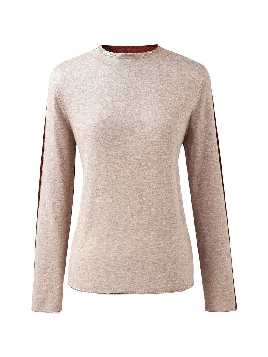 COMOBOCA Women's Reversible Color-Blocked Knit Sweater