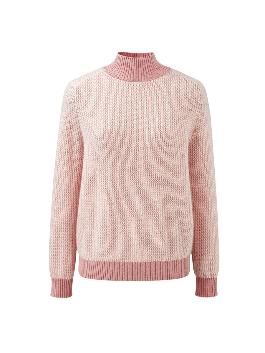 COMOBOCA 100% Cashmere Women's Mock Neck Knit Sweater
