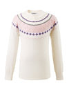 COMOBOCA 100% Wool Kids' Jacquard Round Neck Sweater