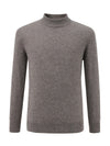 COMOBOCA 100% Cashmere Men's Mock Neck Knit Sweater