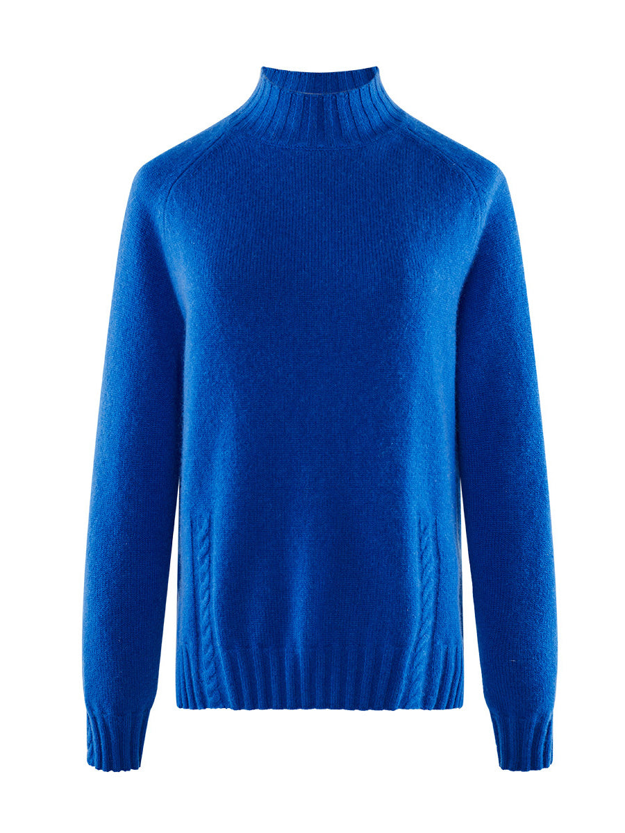 COMOBOCA 100% Cashmere Women's Mock Neck Knit Sweater