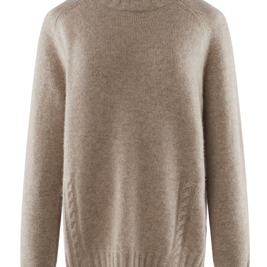 COMOBOCA 100% Cashmere Women's Mock Neck Knit Sweater