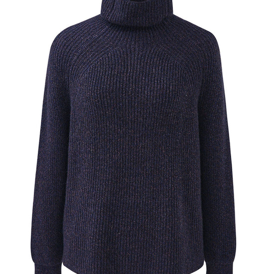 COMOBOCA 100% Cashmere Women's Ribbed Turtleneck Sweater