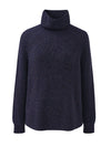 COMOBOCA 100% Cashmere Women's Ribbed Turtleneck Sweater