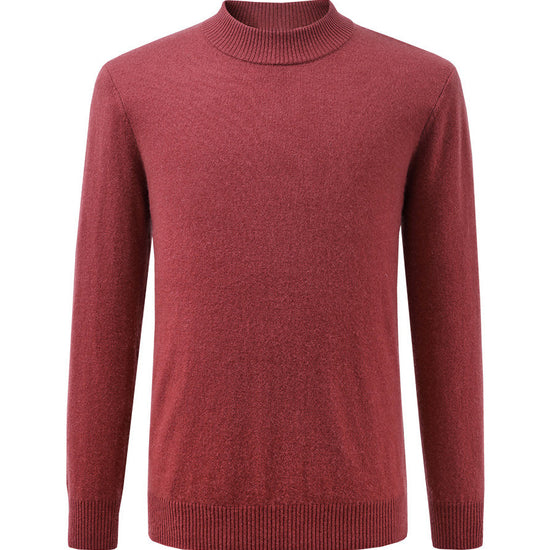 COMOBOCA 100% Cashmere Men's Mock Neck Knit Sweater