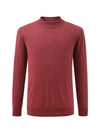 COMOBOCA 100% Cashmere Men's Mock Neck Knit Sweater