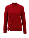 COMOBOCA 100% Cashmere Women's Ribbed Cable Knit Sweater