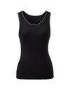 COMOBOCA 100% Wool Women's Sleek Ribbed Knit Tank Top
