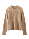COMOBOCA 100% Cashmere Women's Chunky Cable Knit Sweater