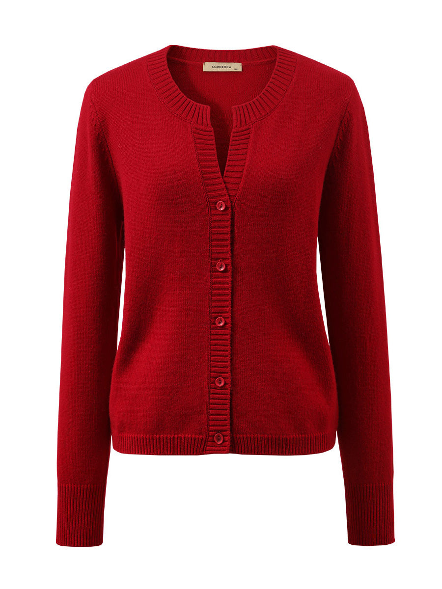 COMOBOCA 100% Wool Women's Cardigan Sweater