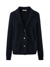 COMOBOCA 100% Cashmere Women's Blazer Collar Cardigan