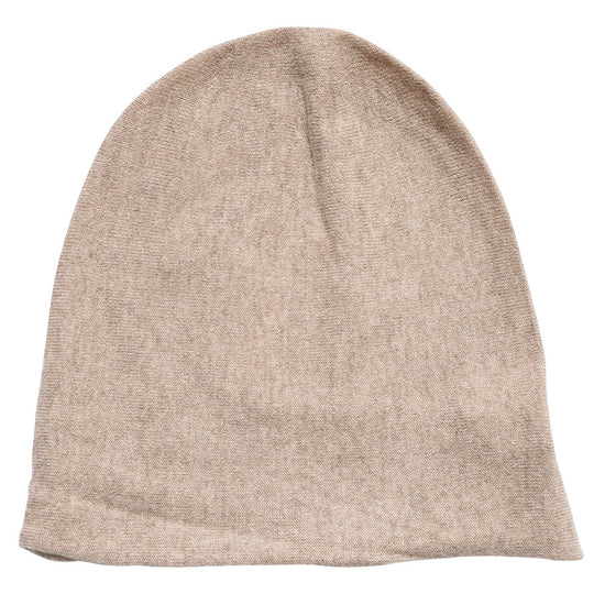 COMOBOCA Camel 100% Cashmere Classic Slouchy Beanie