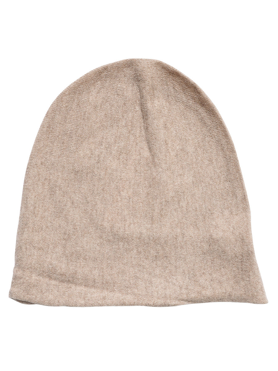 COMOBOCA Camel 100% Cashmere Classic Slouchy Beanie