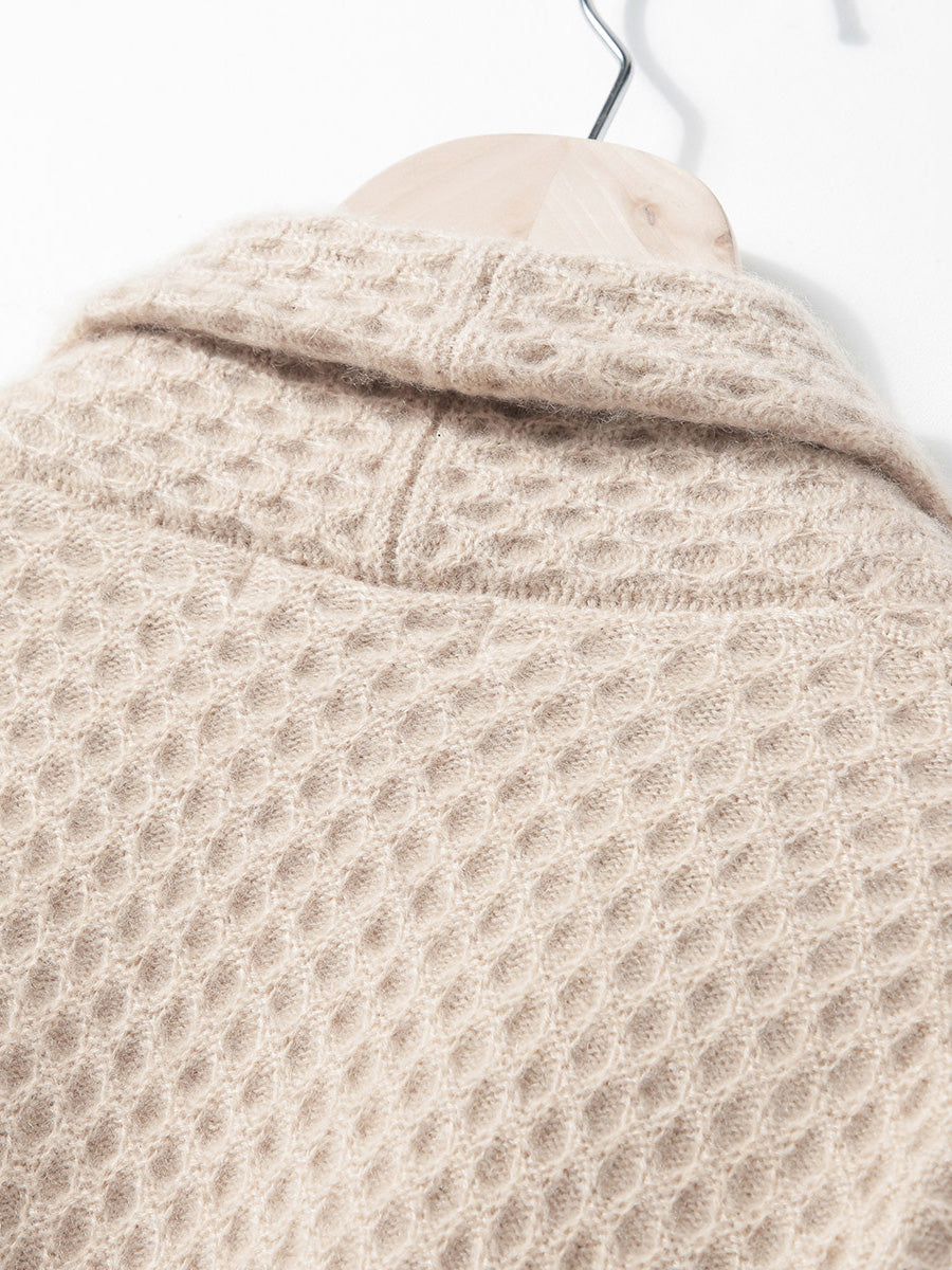 COMOBOCA 100% Cashmere Women's Knit Cardigan Coat