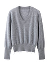 COMOBOCA 100% Cashmere Women's Sweater with Crystal Embellishments