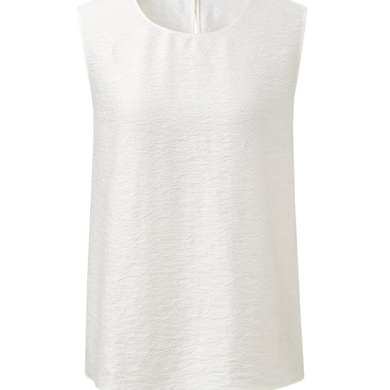 COMOBOCA Women's Textured Back Keyhole Tank Top
