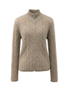 COMOBOCA 100% Cashmere Women's Knit Zip Up Cardigan Sweater