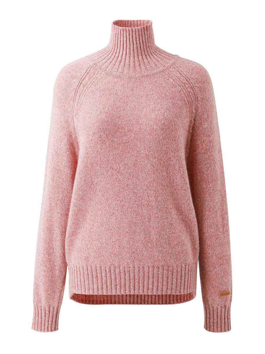 COMOBOCA 100% Cashmere Women's Ribbed Turtleneck Sweater