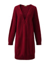 COMOBOCA 100% Wool Women's Cozy Cable Knit Long Coat