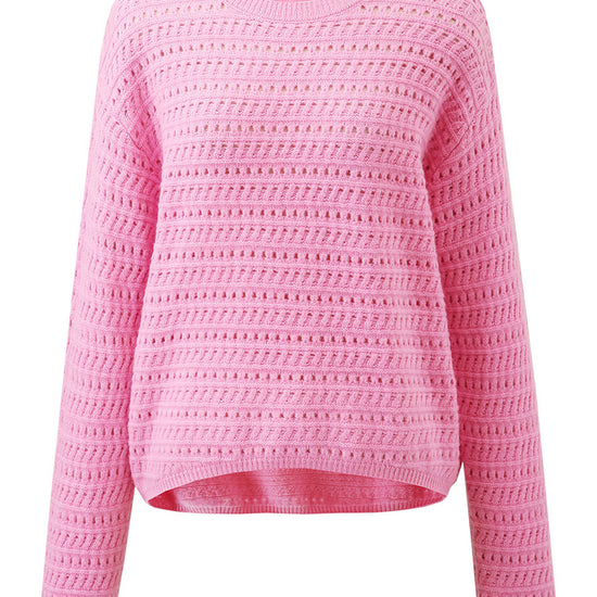 COMOBOCA 100% Wool Women's Soft Knit Lace Sweater