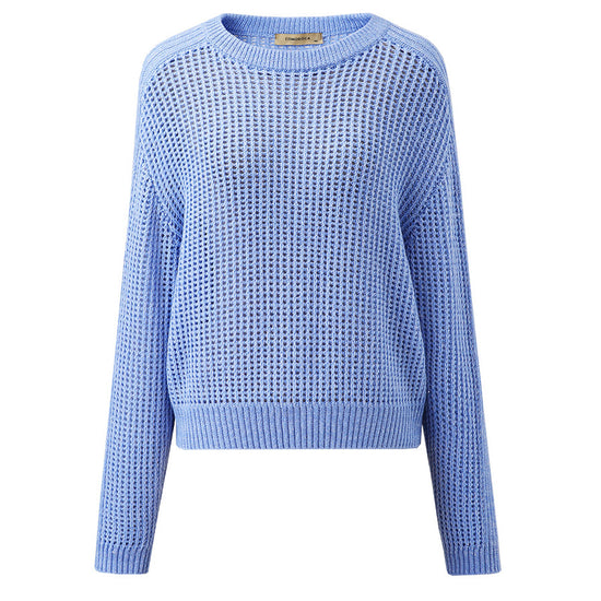 COMOBOCA 100% Wool Women's Ribbed Knit Sweater