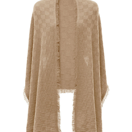 COMOBOCA 100% Cashmere Fringe Solid Color Shawl Scarf