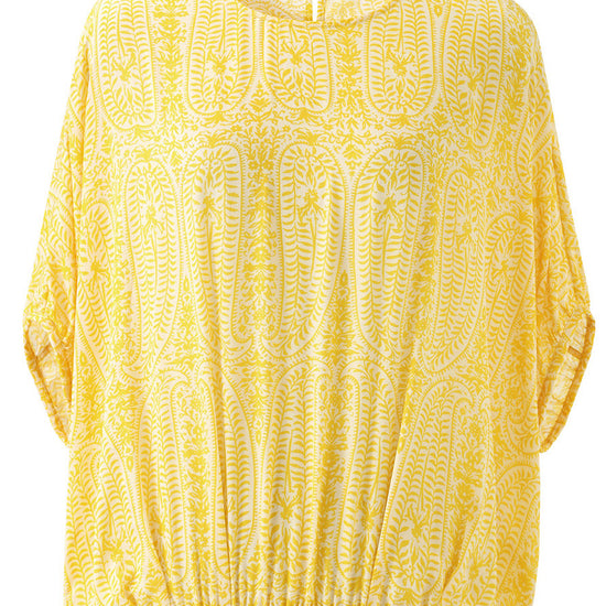 COMOBOCA 100% Mulberry Silk Women's Floral Printed Puff Sleeve Blouse