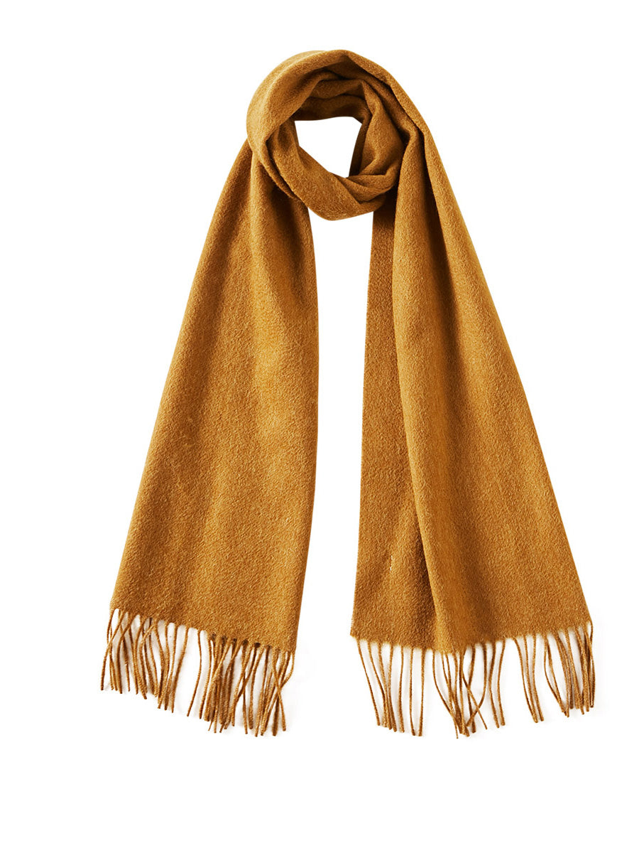 COMOBOCA 100% Wool Fringe Versatile Scarf